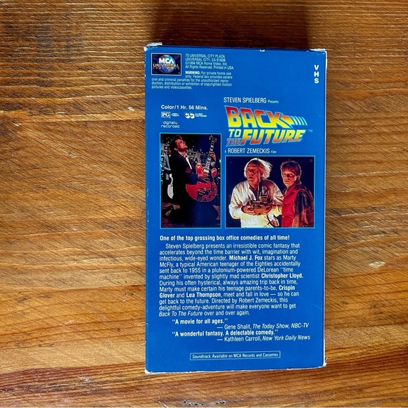 Back to the Future 1994 VHS Tape - Picture 3 of 9